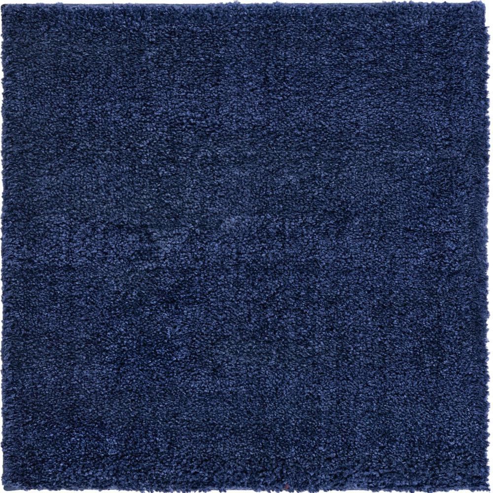 Unique Loom 4 Ft Square Rug in Navy Blue (3152910). Picture 1