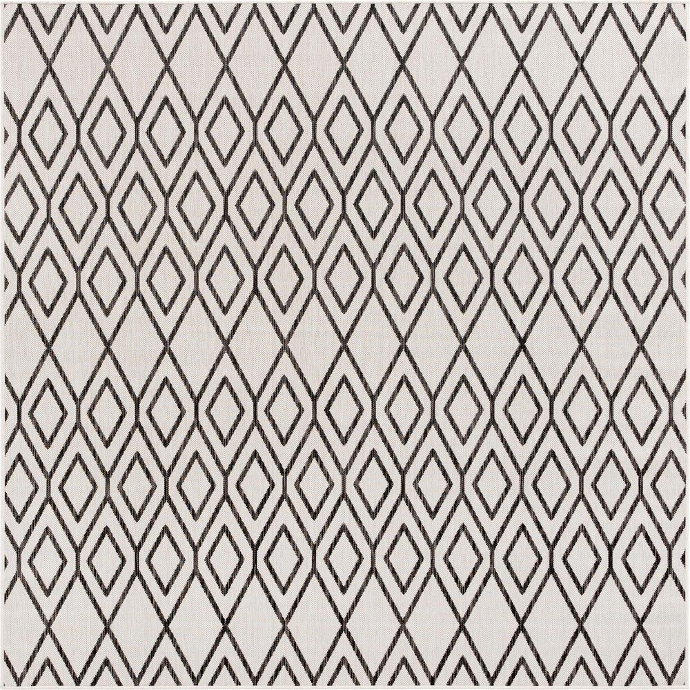 Jill Zarin Outdoor Turks and Caicos Area Rug 7' 10" x 7' 10", Square Ivory. Picture 1