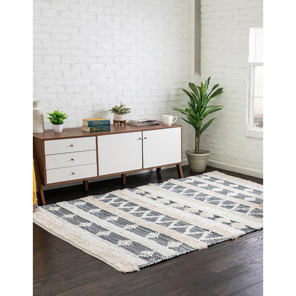 Cotton Chindi Collection, Area Rug, Ivory, 9' 0" x 12' 0", Rectangular. Picture 2