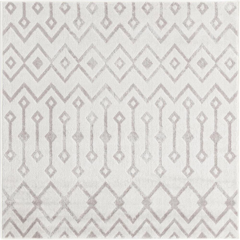 Unique Loom 4 Ft Square Rug in Pearl (3161010). Picture 1