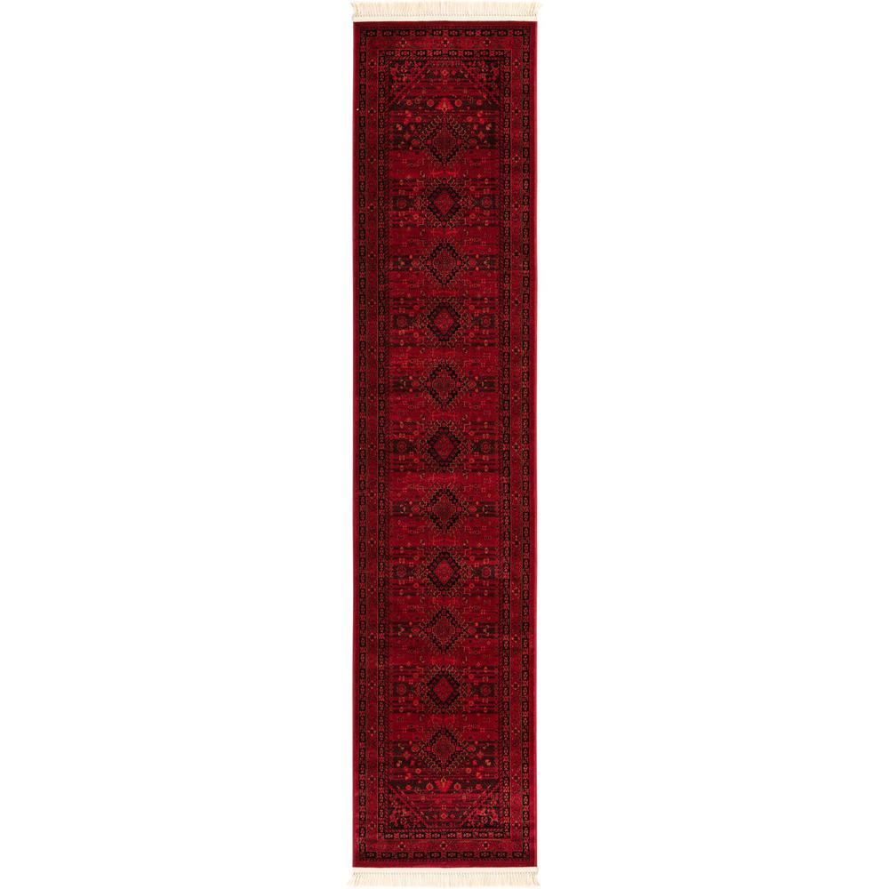 Unique Loom 12 Ft Runner in Red (3154202). Picture 1