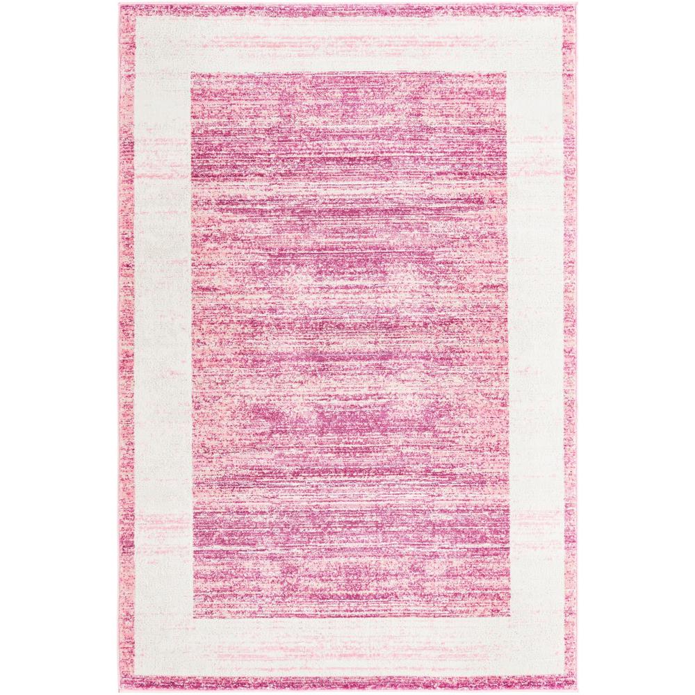 Uptown Yorkville Area Rug 4' 1" x 6' 1", Rectangular Pink. Picture 1