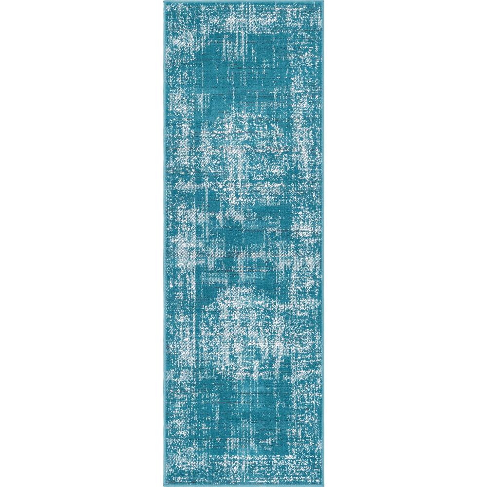 Unique Loom 6 Ft Runner in Teal (3149302). Picture 1