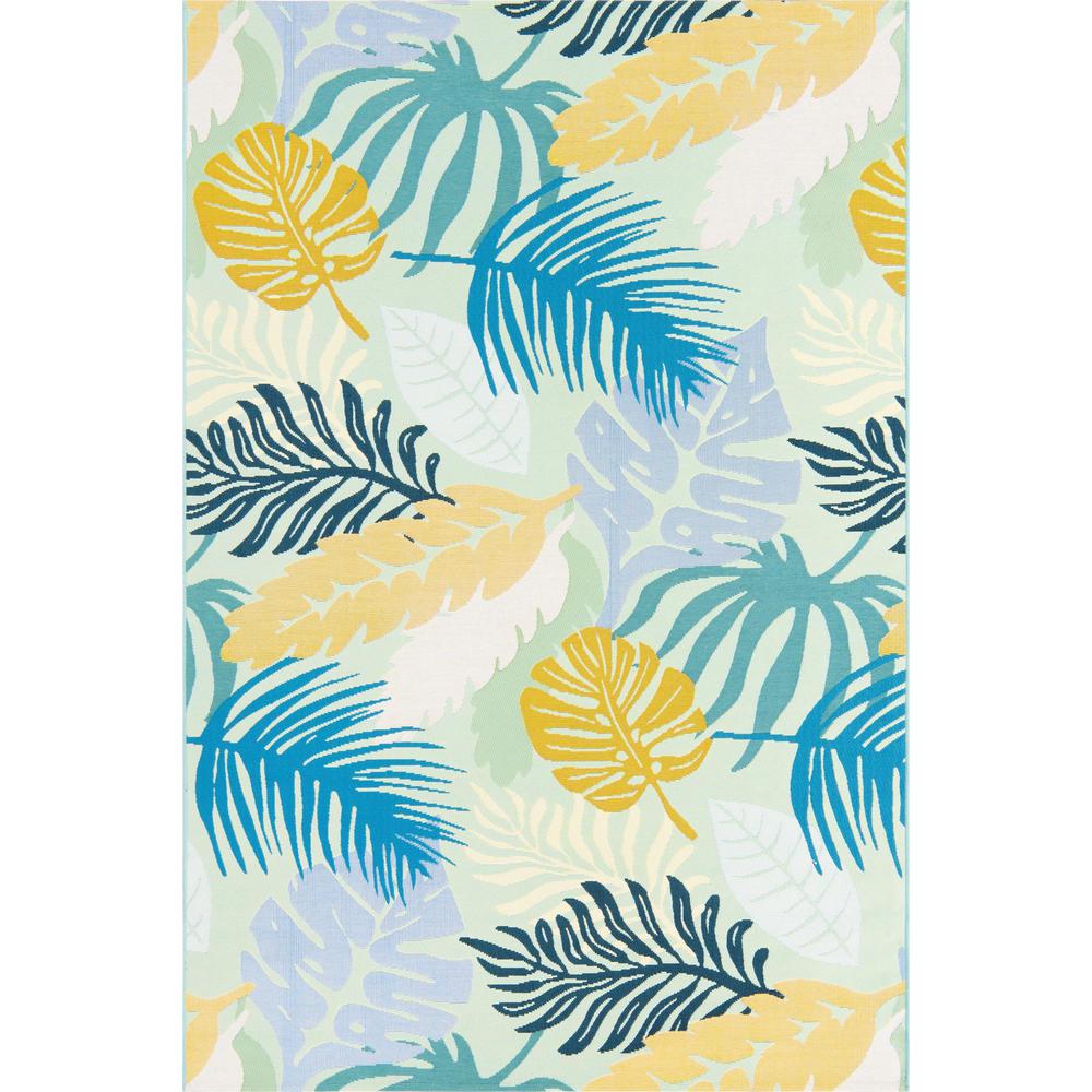 Outdoor Botanical Collection, Area Rug, Multi, 5' 3" x 8' 0", Rectangular. Picture 1