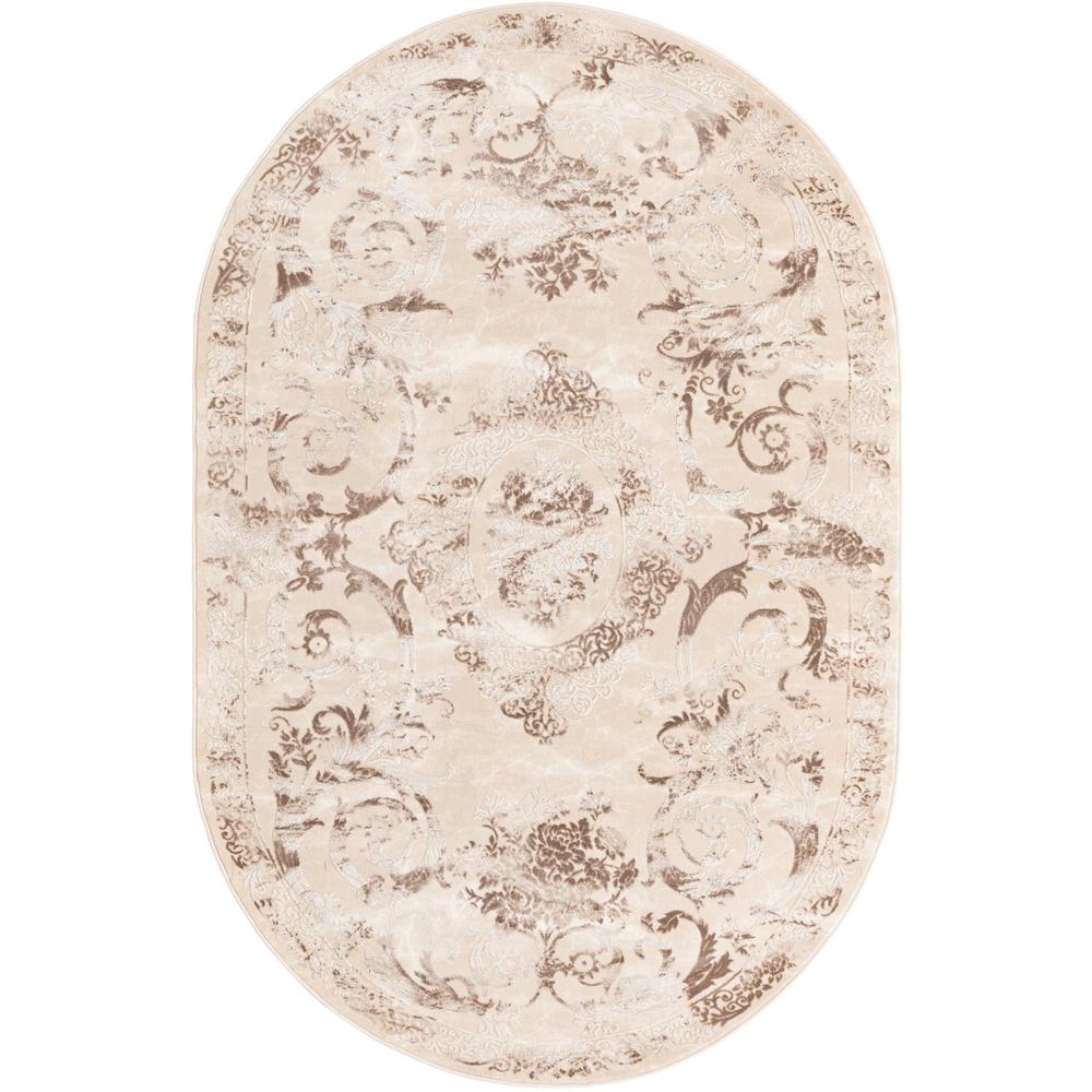 Finsbury Diana Area Rug 5' 3" x 8' 0", Oval Beige. Picture 1