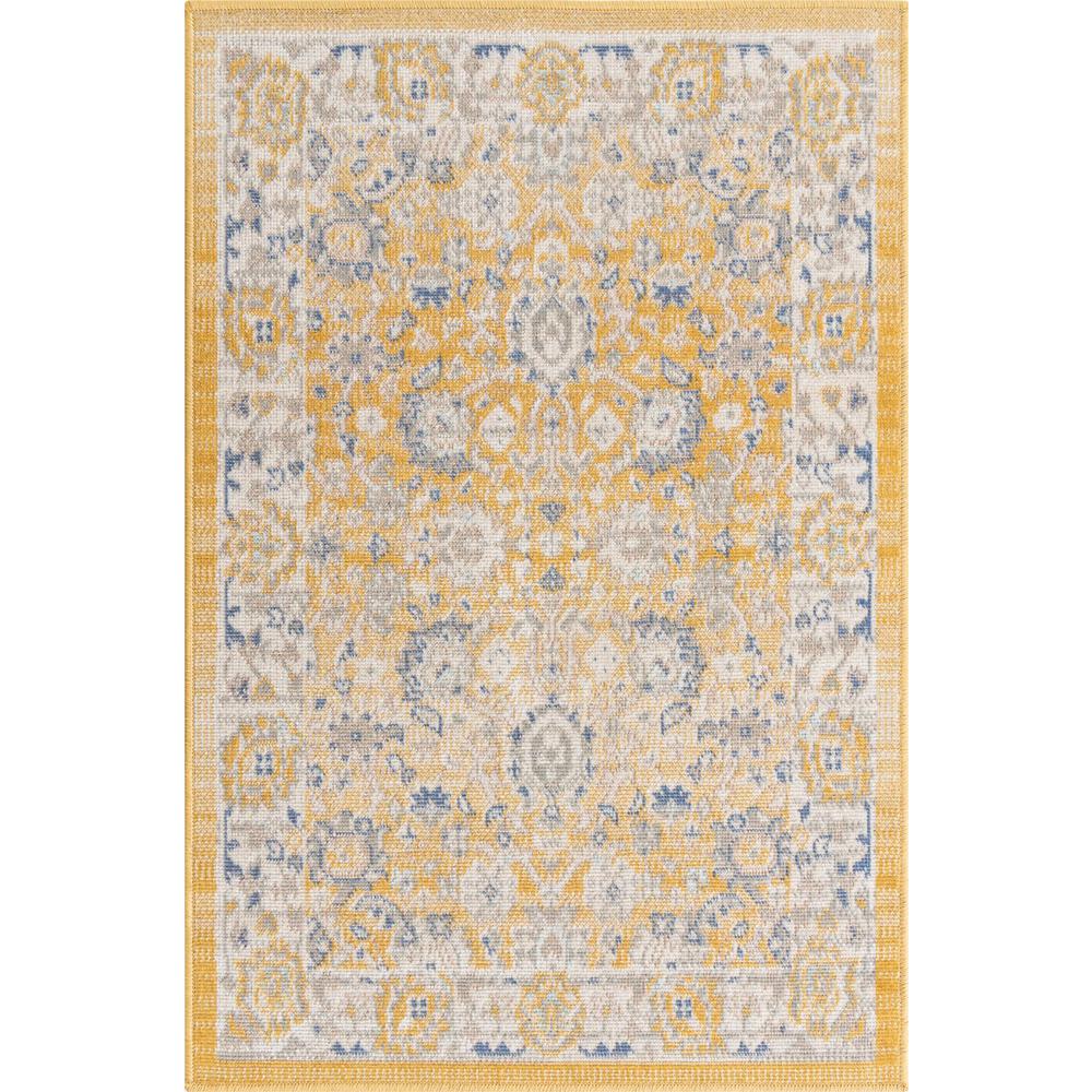 Unique Loom Rectangular 2x3 Rug in Tuscan Yellow (3155041). Picture 1