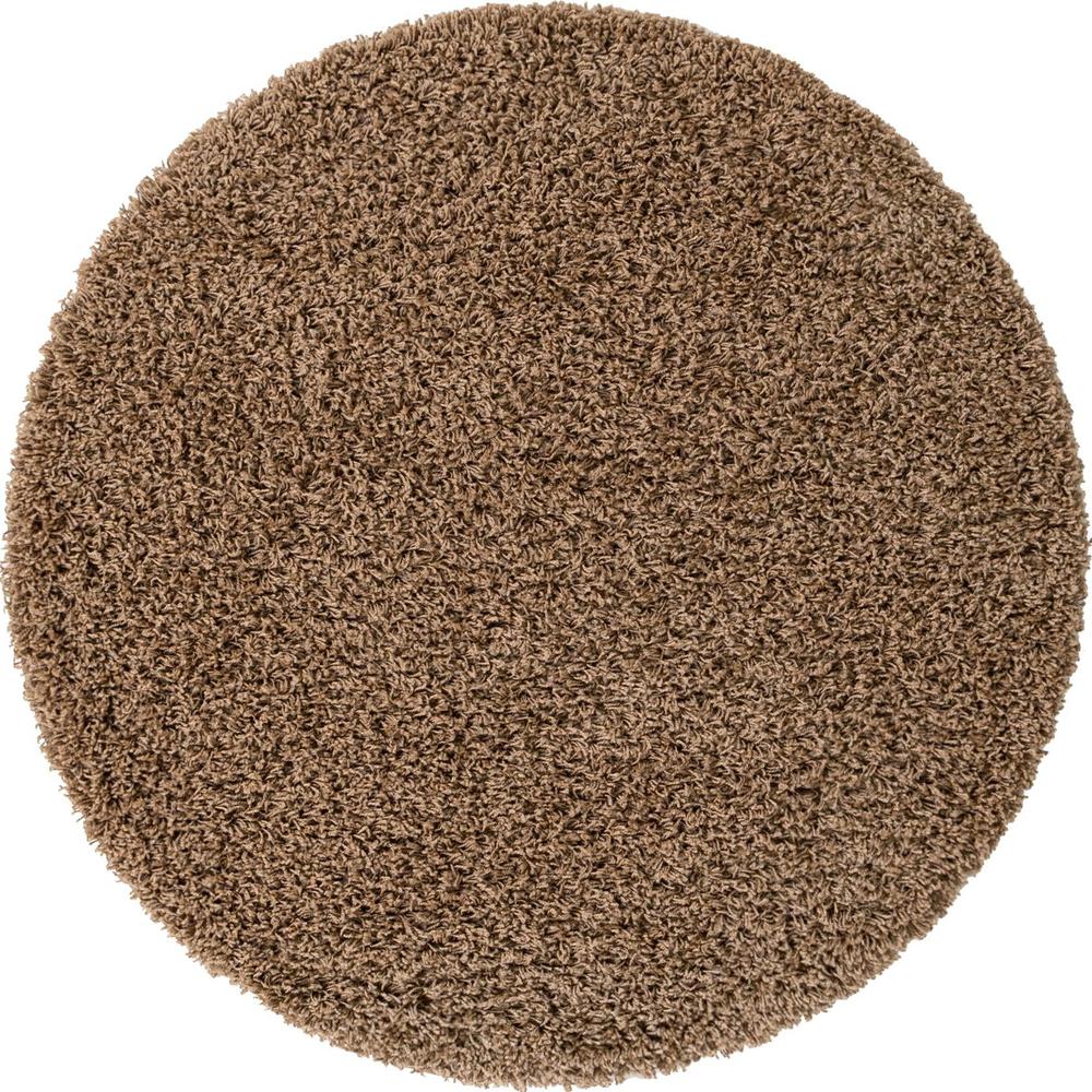 Unique Loom 4 Ft Round Rug in Cocoa (3151422). Picture 1