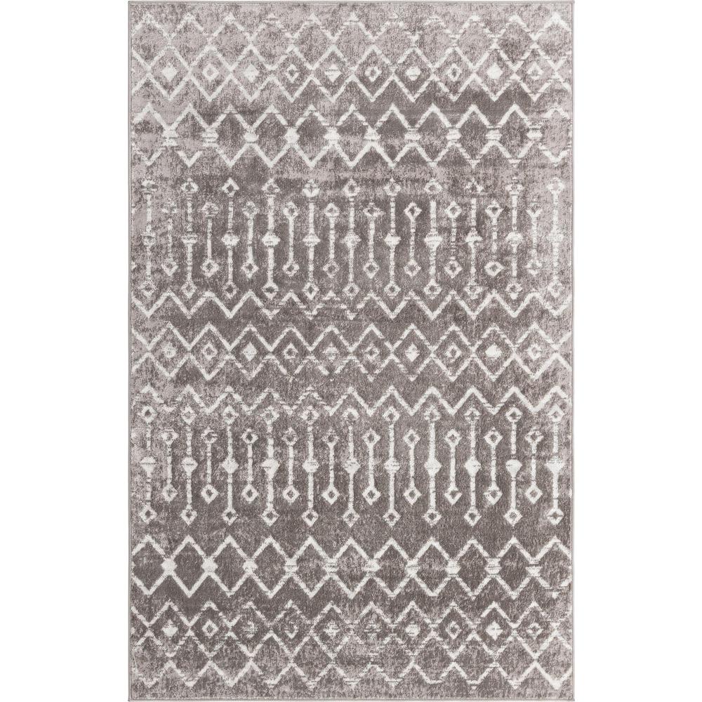 Unique Loom 1 Ft Square Sample Rug in Gray (3161064). Picture 1
