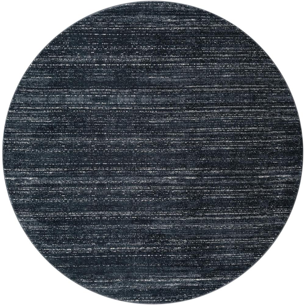 Uptown Madison Avenue Area Rug 6' 1" x 6' 1", Round Navy Blue. Picture 1