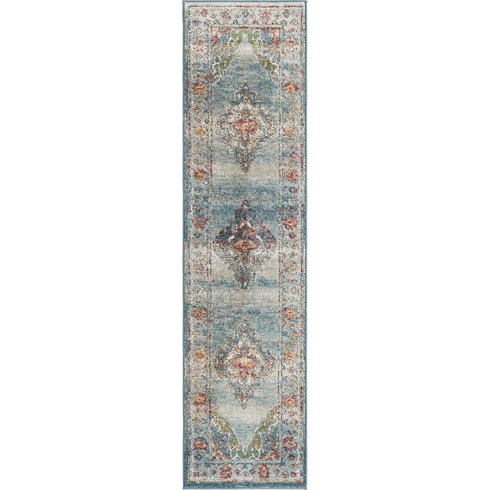 Unique Loom 8 Ft Runner in Blue (3161946). Picture 1