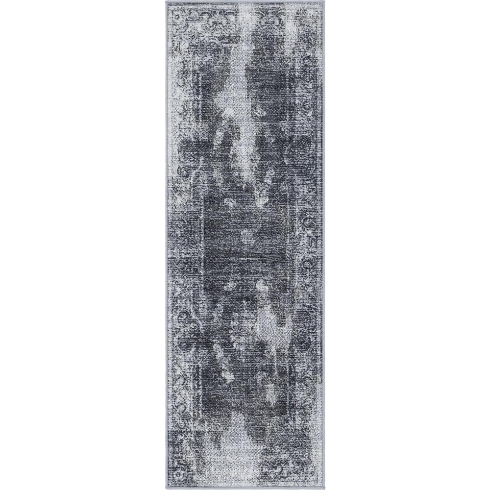 Unique Loom 6 Ft Runner in Charcoal (3149282). Picture 1