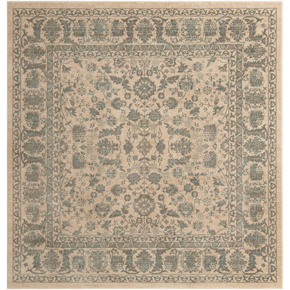 Uptown Area Rug 7' 10" x 7' 10", Square, Teal. Picture 1