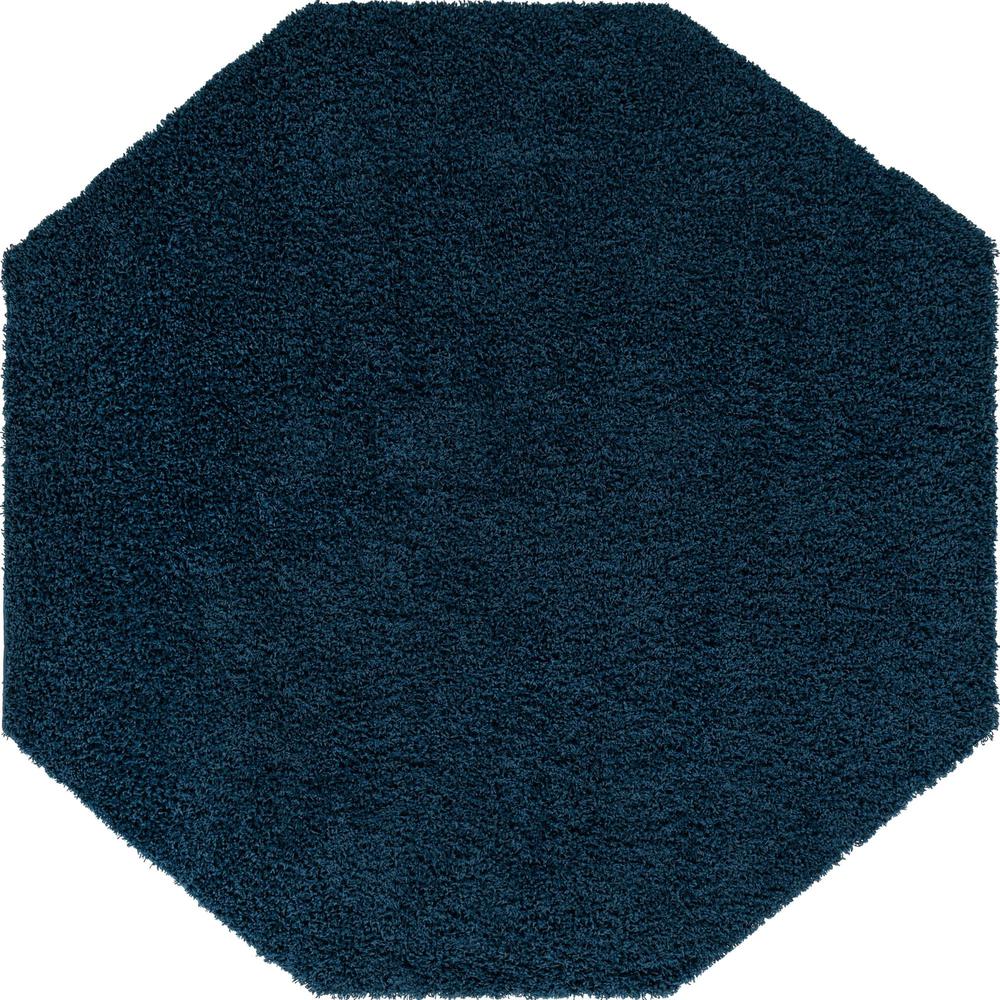 Unique Loom 8 Ft Octagon Rug in Navy Blue (3151320). Picture 1
