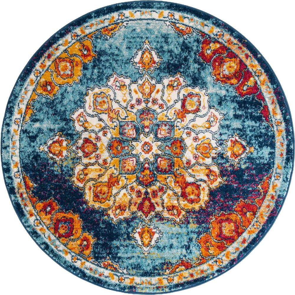 Unique Loom 5 Ft Round Rug in Multi (3158614). The main picture.
