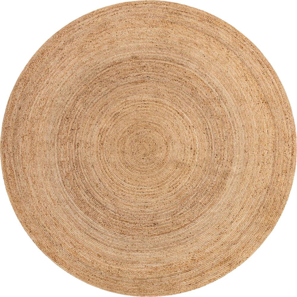 Unique Loom 10 Ft Round Rug in Natural (3150069). Picture 1