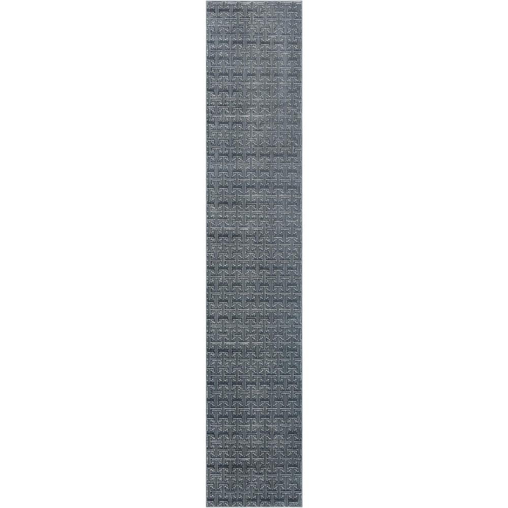 Uptown Park Avenue Area Rug 2' 7" x 13' 11", Runner Navy Blue. Picture 1