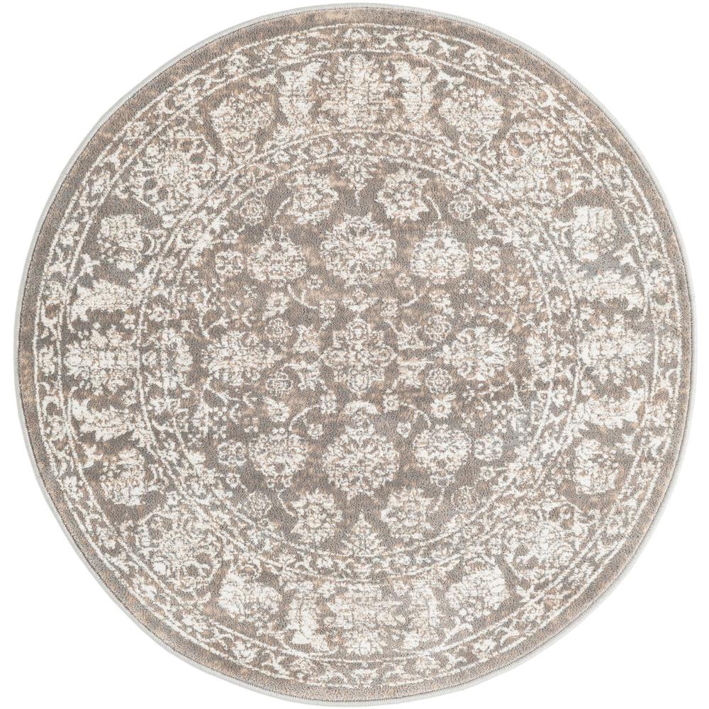 Uptown Area Rug 3' 3" x 3' 3", Round, Gray. Picture 1