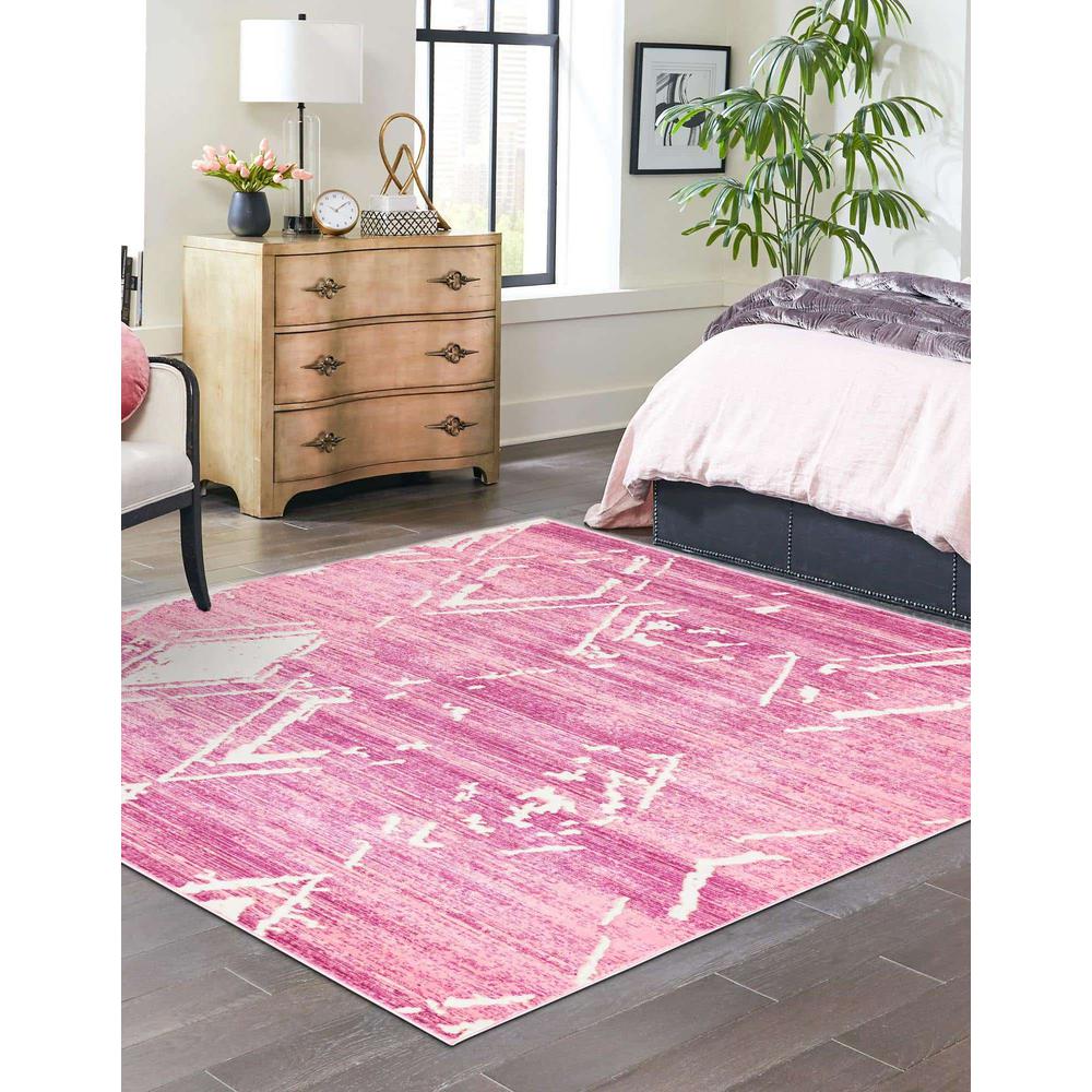 Uptown Carnegie Hill Area Rug 7' 10" x 7' 10", Square Pink. Picture 3