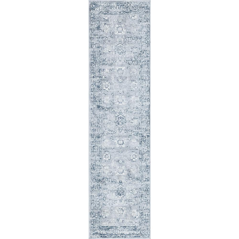 Unique Loom 10 Ft Runner in Gray (3150076). Picture 1