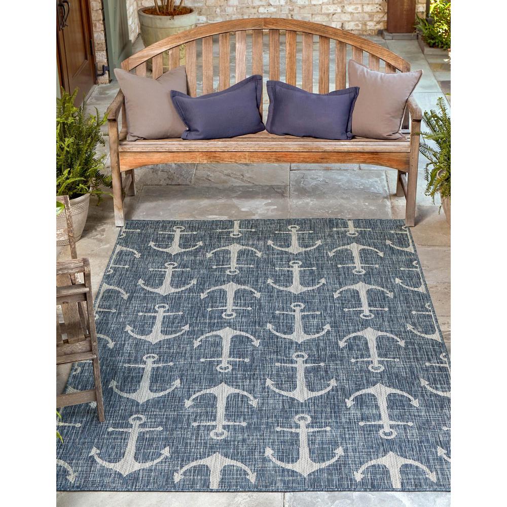 Outdoor Coastal Collection, Area Rug, Blue, 2' 0" x 3' 0", Rectangular. Picture 2