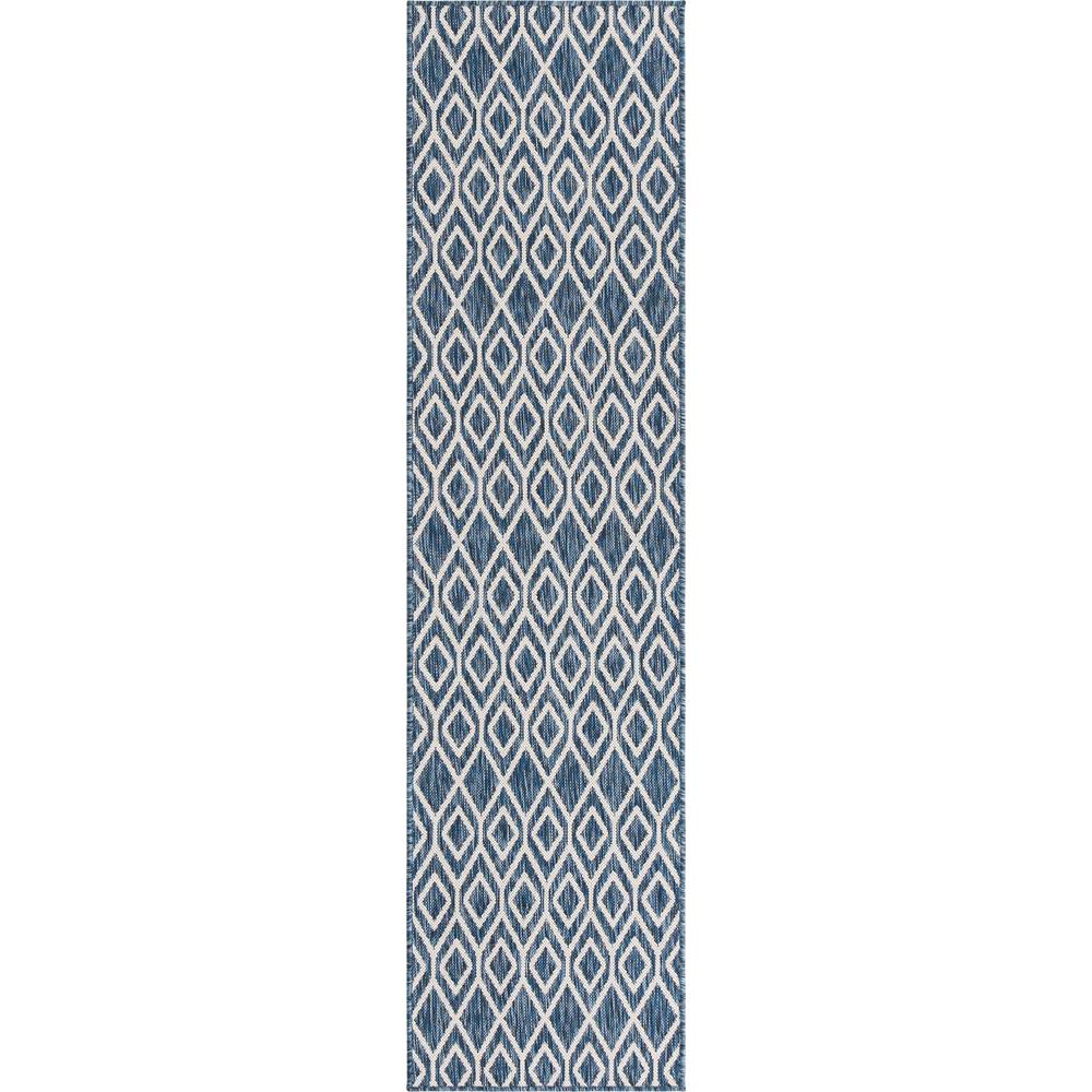 Jill Zarin Outdoor Collection, Area Rug, Blue 2' 0" x 8' 0", Runner. Picture 1