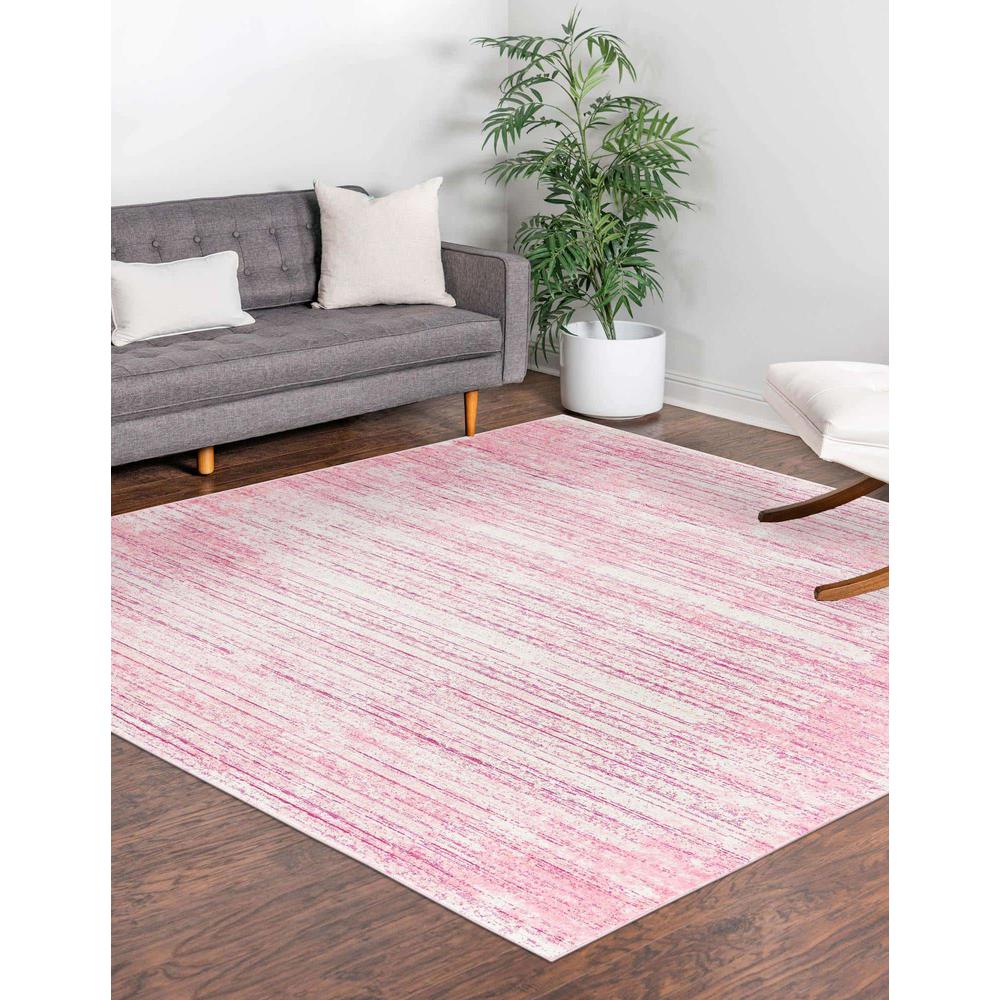Uptown Madison Avenue Area Rug 7' 10" x 7' 10", Square Pink. Picture 3