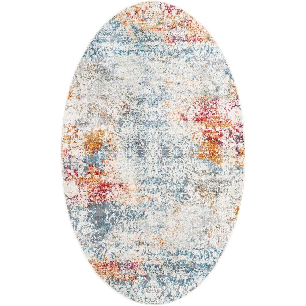 Baracoa Collection, Area Rug, Cream, 5' 0" x 8' 0", Oval. Picture 1