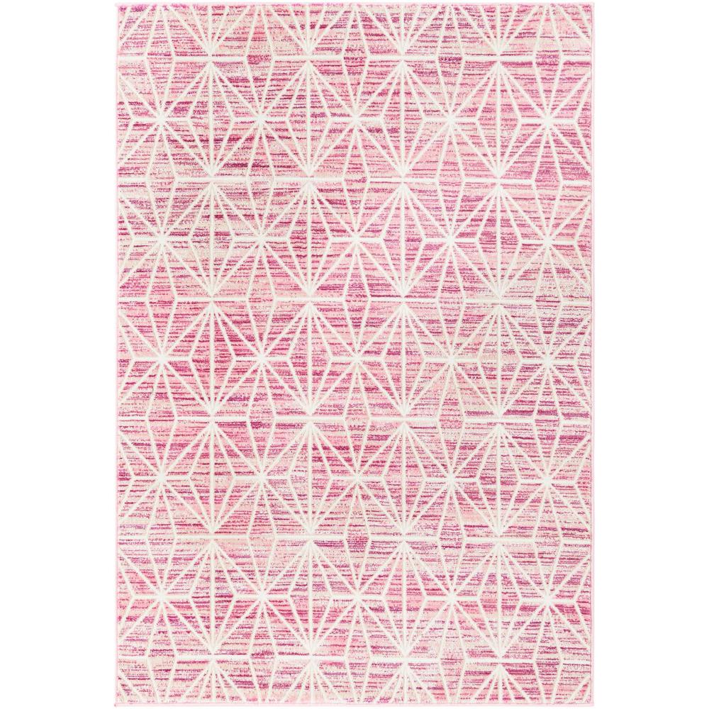 Uptown Fifth Avenue Area Rug 4' 1" x 6' 1", Rectangular Pink. Picture 1