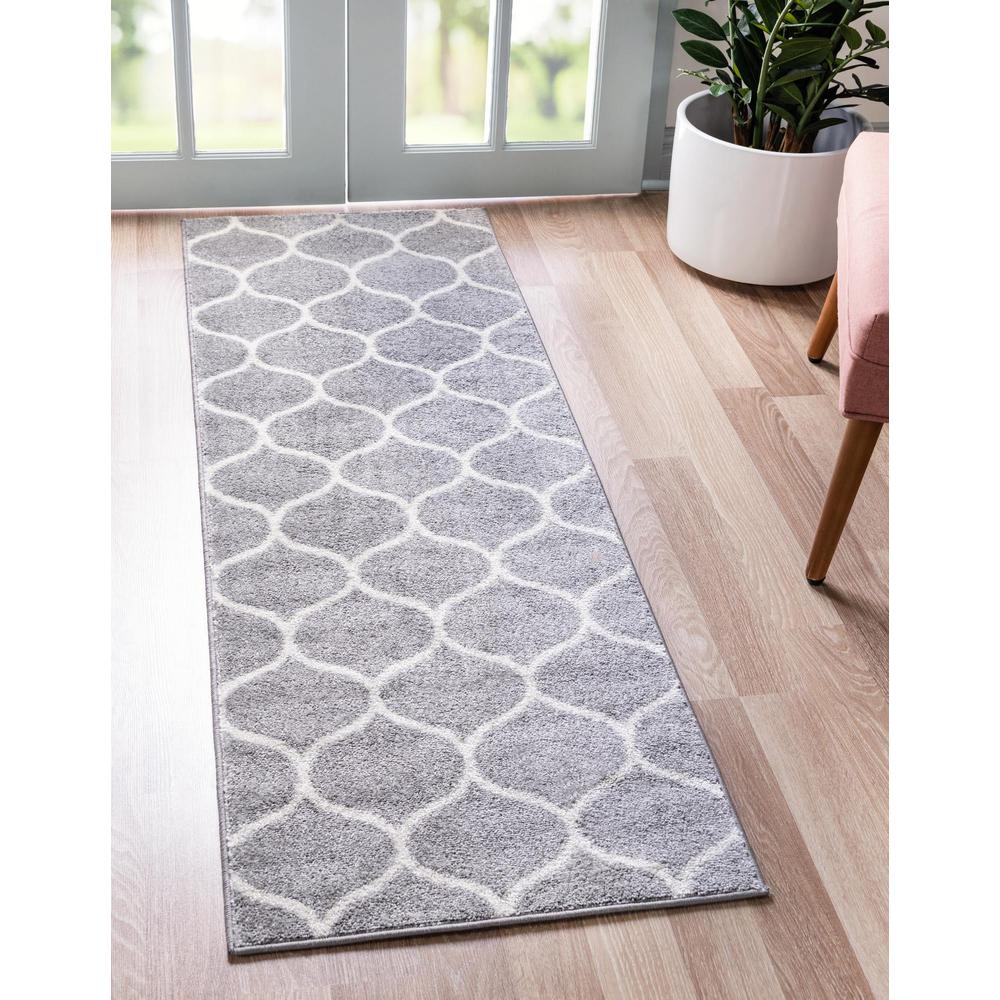 Unique Loom 10 Ft Runner in Light Gray (3151566). Picture 2