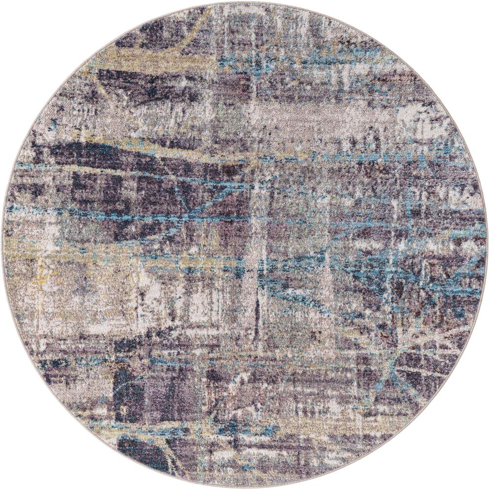 Downtown Gramercy Area Rug 5' 3" x 5' 3", Round Multi. Picture 1