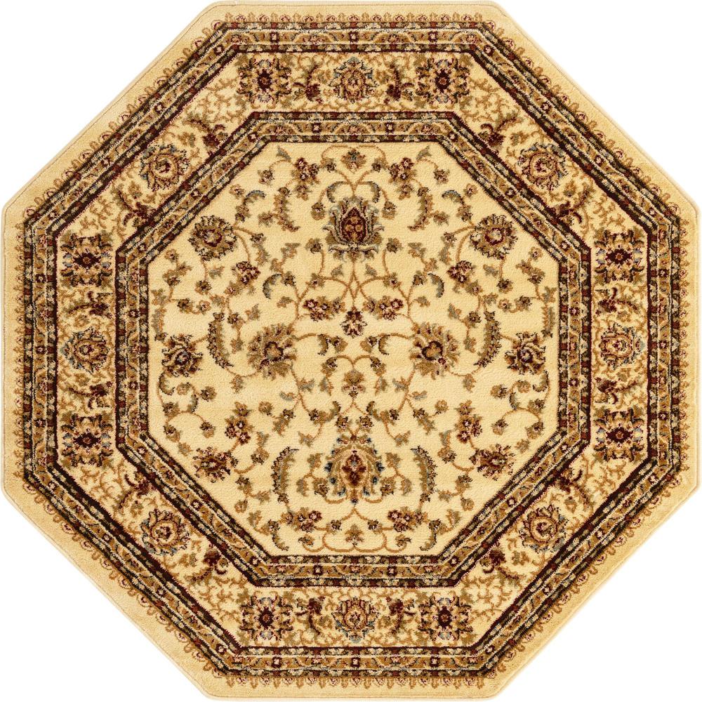 Unique Loom 5 Ft Octagon Rug in Ivory (3157627). Picture 1