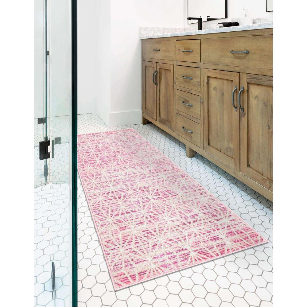 Uptown Fifth Avenue Area Rug 2' 7" x 13' 11", Runner Pink. Picture 3