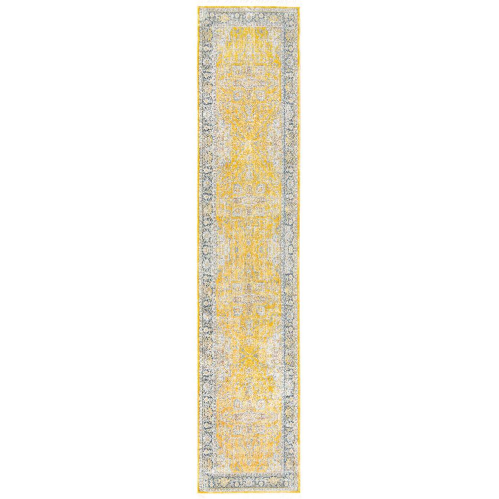 Baracoa Collection, Area Rug, Yellow, 2' 7" x 12' 0", Runner. Picture 1