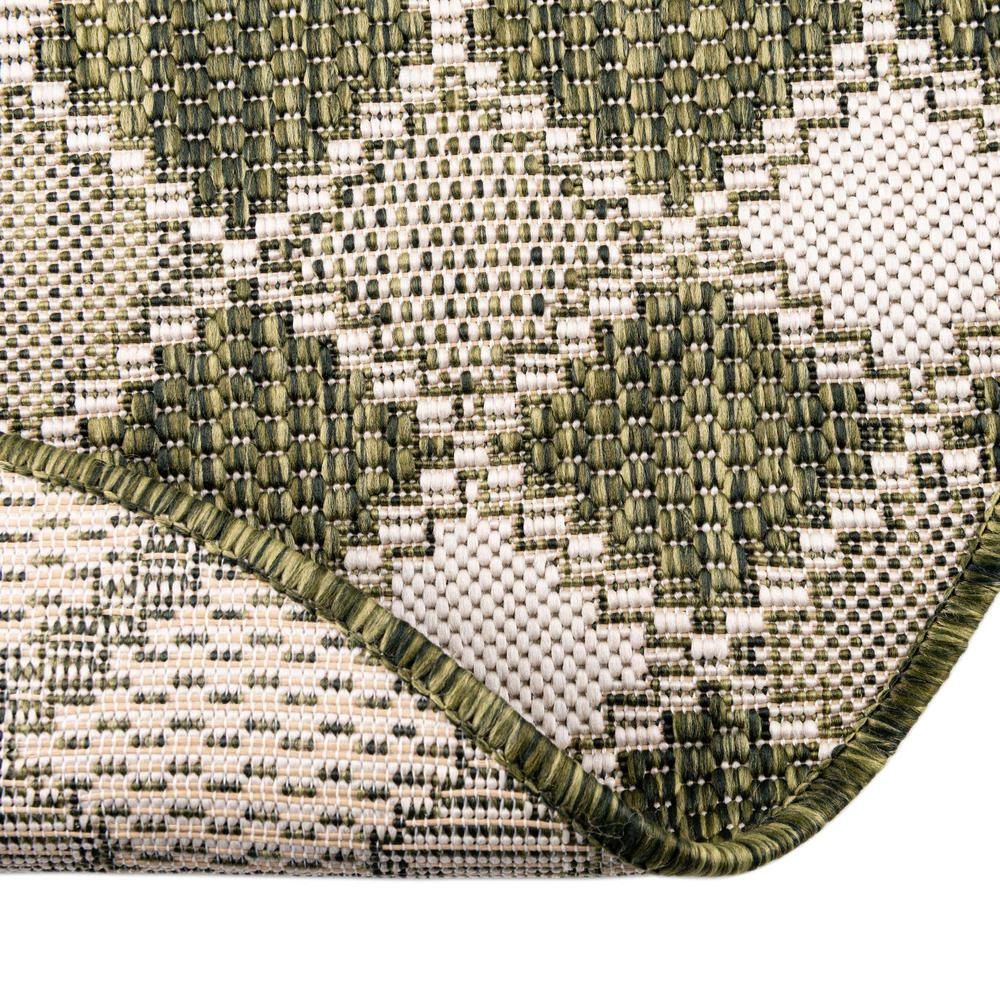 Outdoor Trellis Collection, Area Rug, Green, 3' 0" x 3' 0", Round. Picture 5