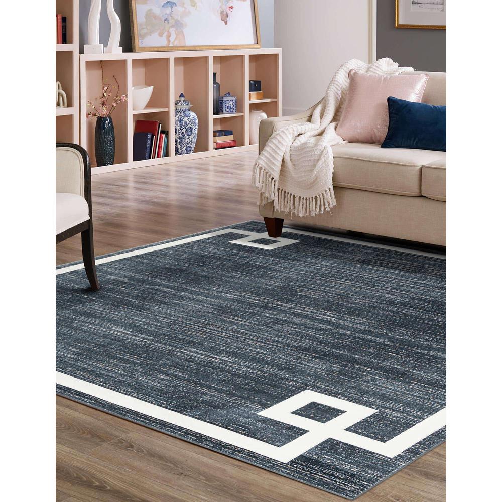 Uptown Lenox Hill Area Rug 7' 10" x 7' 10", Square Navy Blue. Picture 3
