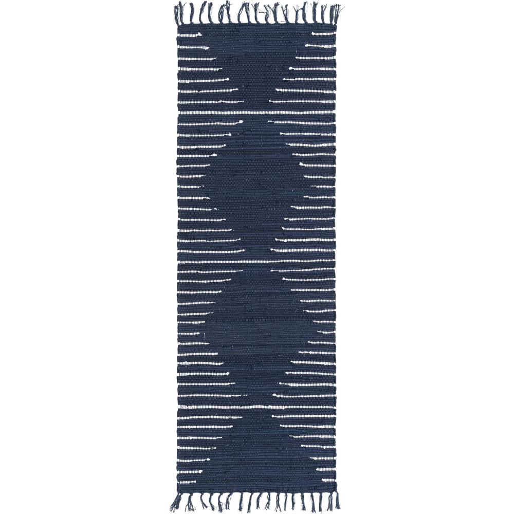 Unique Loom 6 Ft Runner in Navy Blue (3155920). Picture 1