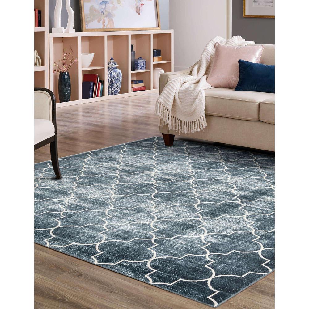 Uptown Area Rug 7' 10" x 7' 10" Square Navy Blue. Picture 3
