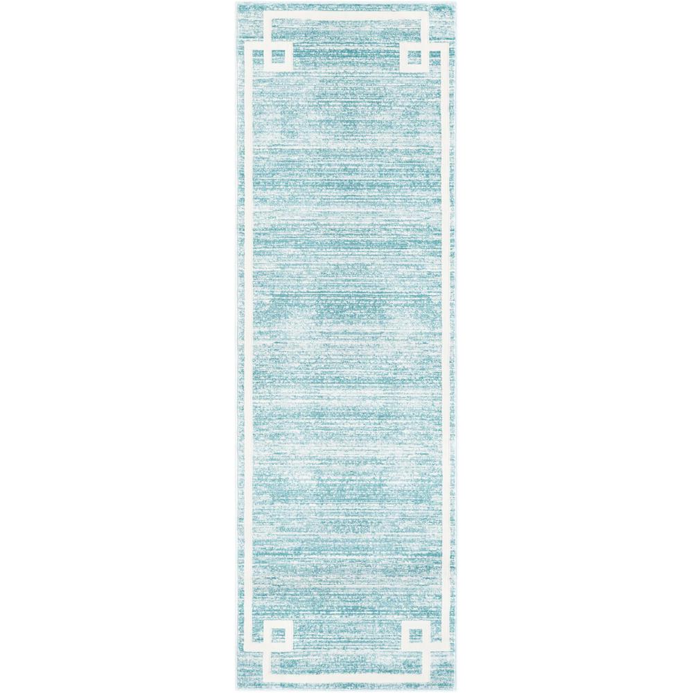 Uptown Lenox Hill Area Rug 2' 7" x 8' 0", Runner Turquoise. Picture 1