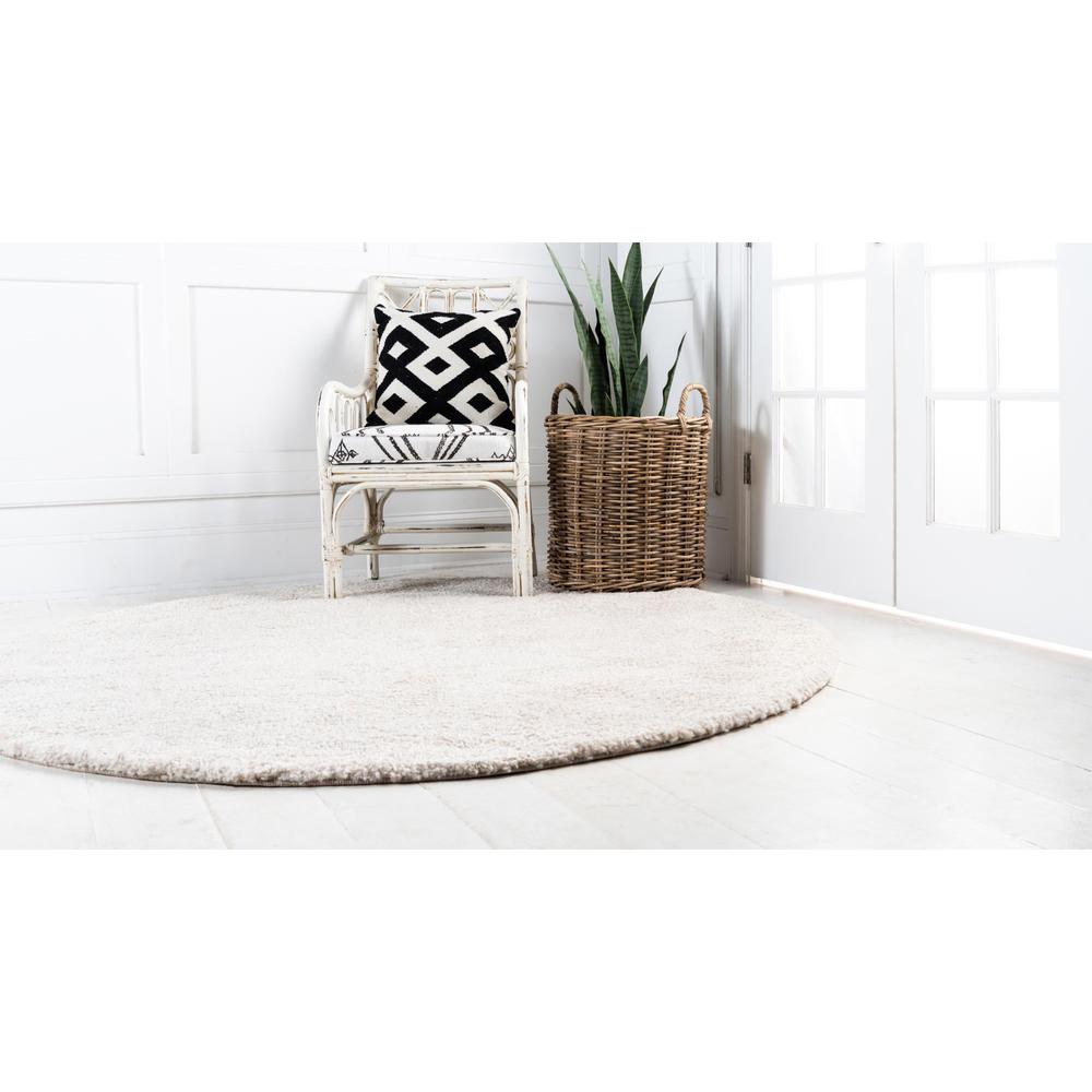 Unique Loom 5 Ft Round Rug in Ivory (3152921). Picture 4