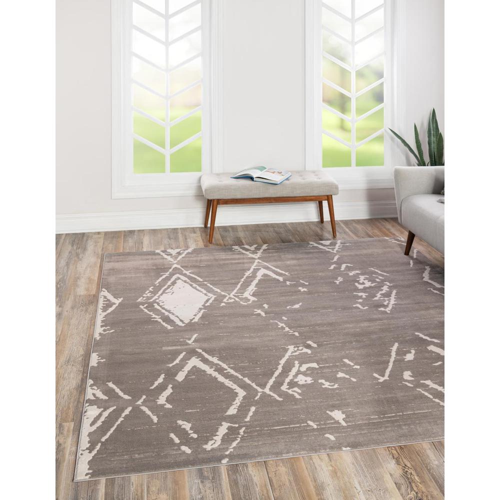 Uptown Carnegie Hill Area Rug 7' 10" x 7' 10", Square Gray. Picture 2