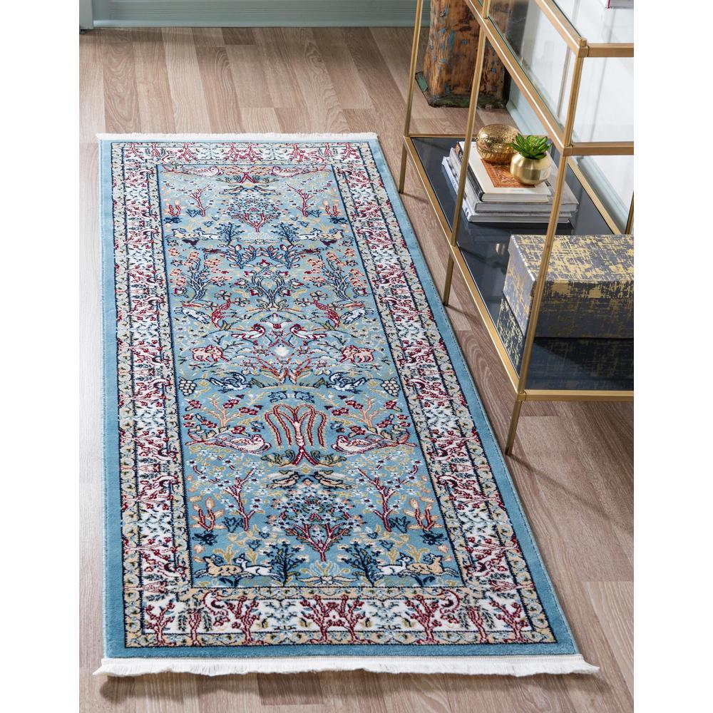 Unique Loom 6 Ft Runner in Blue (3147725). Picture 2