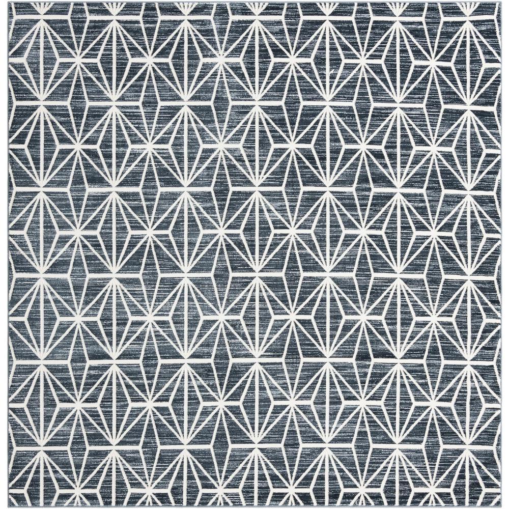 Uptown Fifth Avenue Area Rug 7' 10" x 7' 10", Square Navy Blue. Picture 1