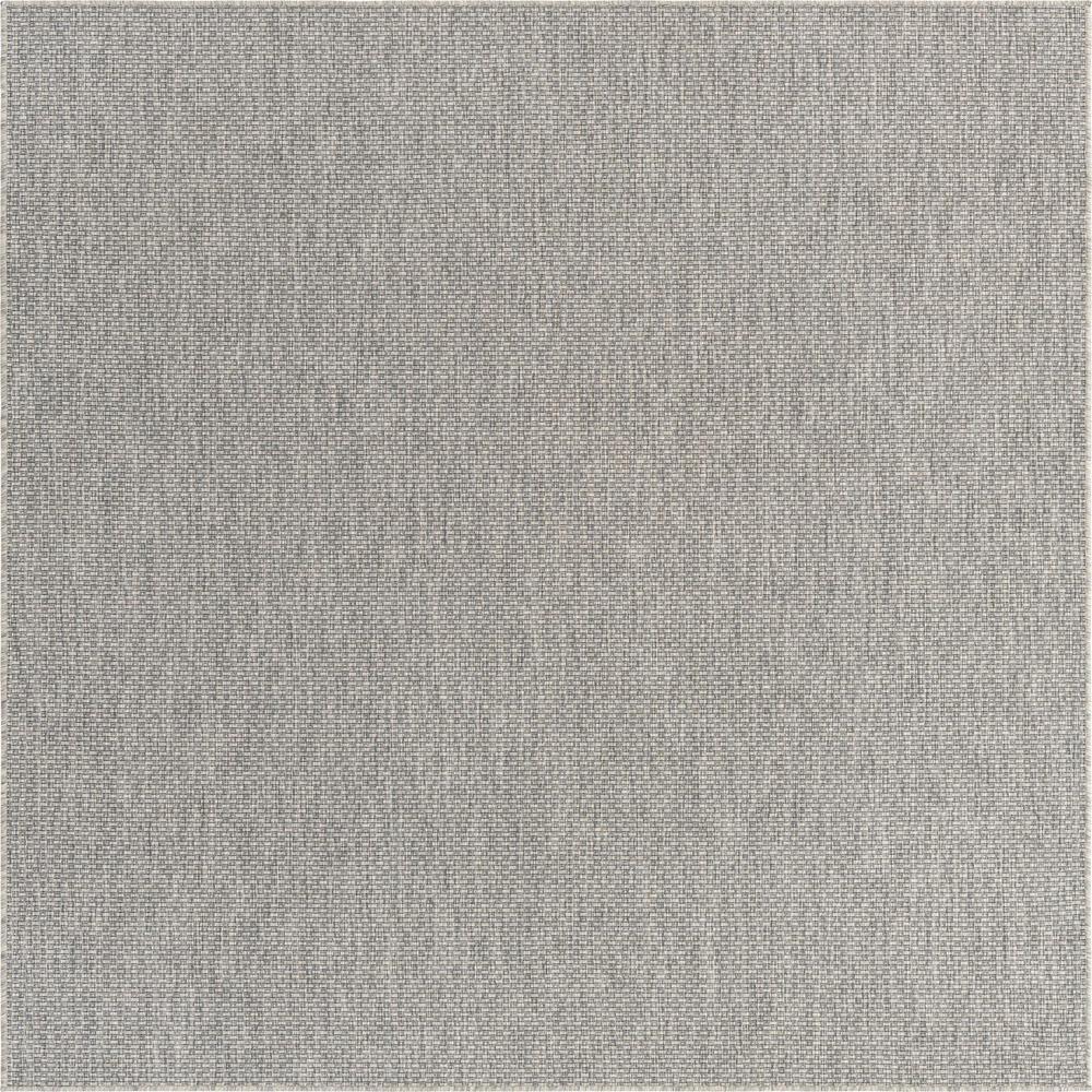 Unique Loom 8 Ft Square Rug in Light Gray (3152107). Picture 1