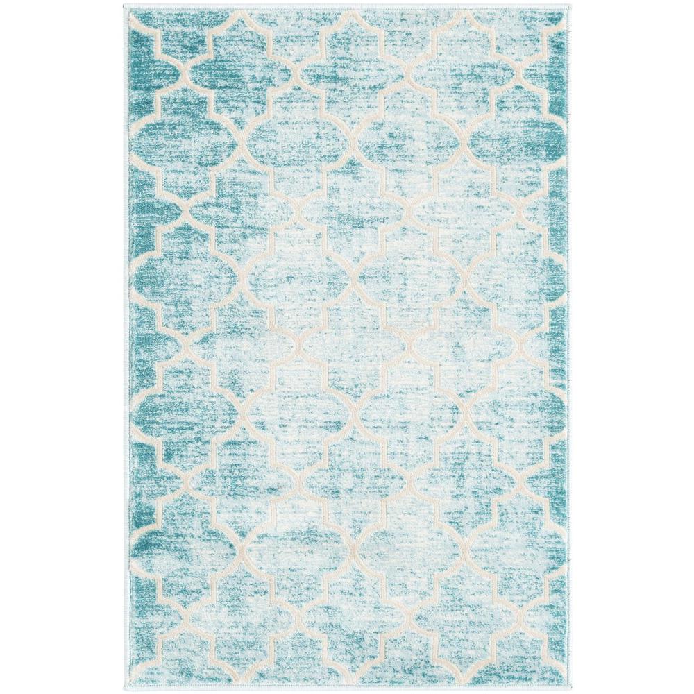 Uptown Area Rug 2' 0" x 3' 1", Rectangular Teal. Picture 1
