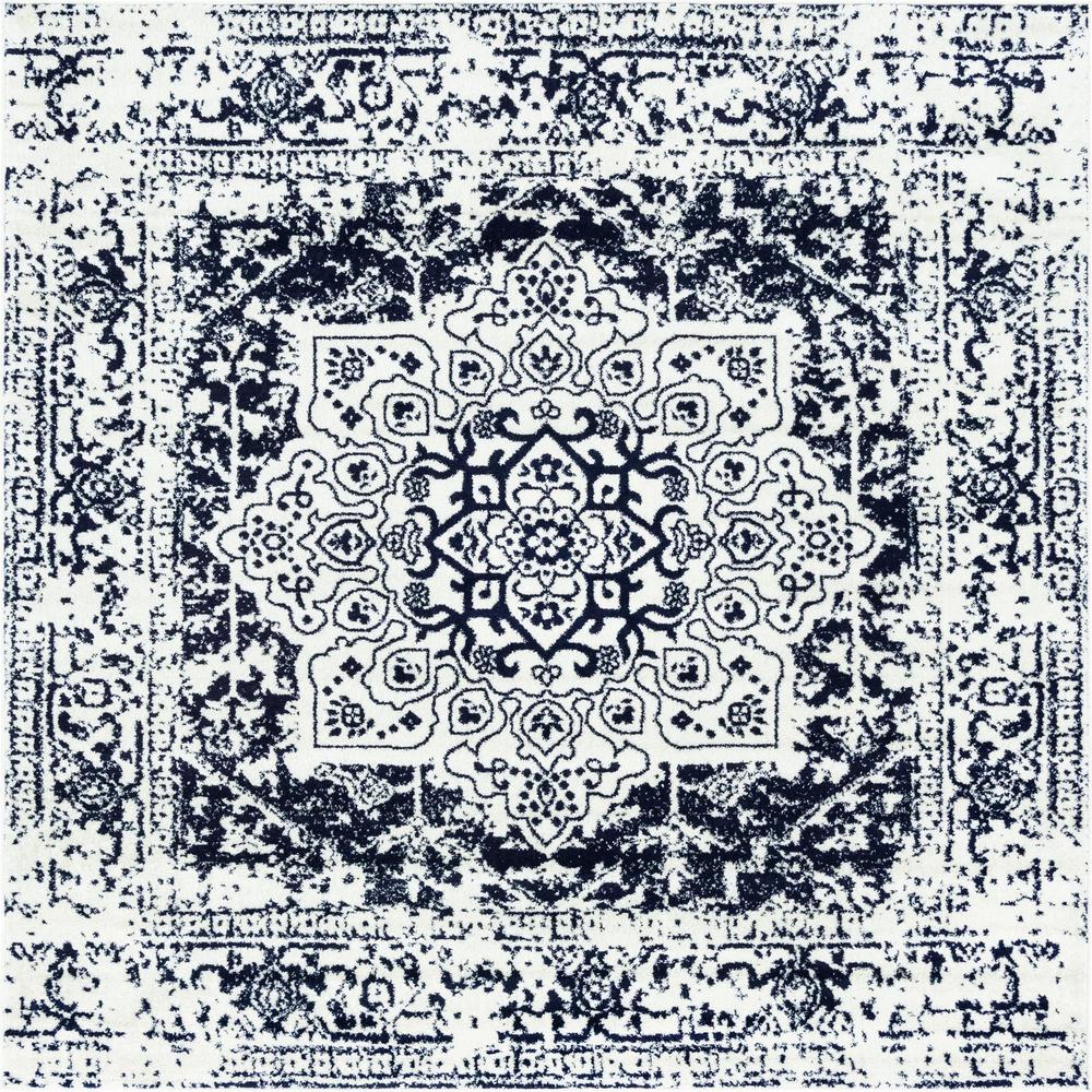 Unique Loom 8 Ft Square Rug in Blue (3150313). Picture 1