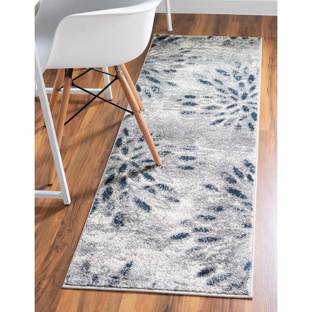 Unique Loom 6 Ft Runner in Gray (3150154). Picture 2