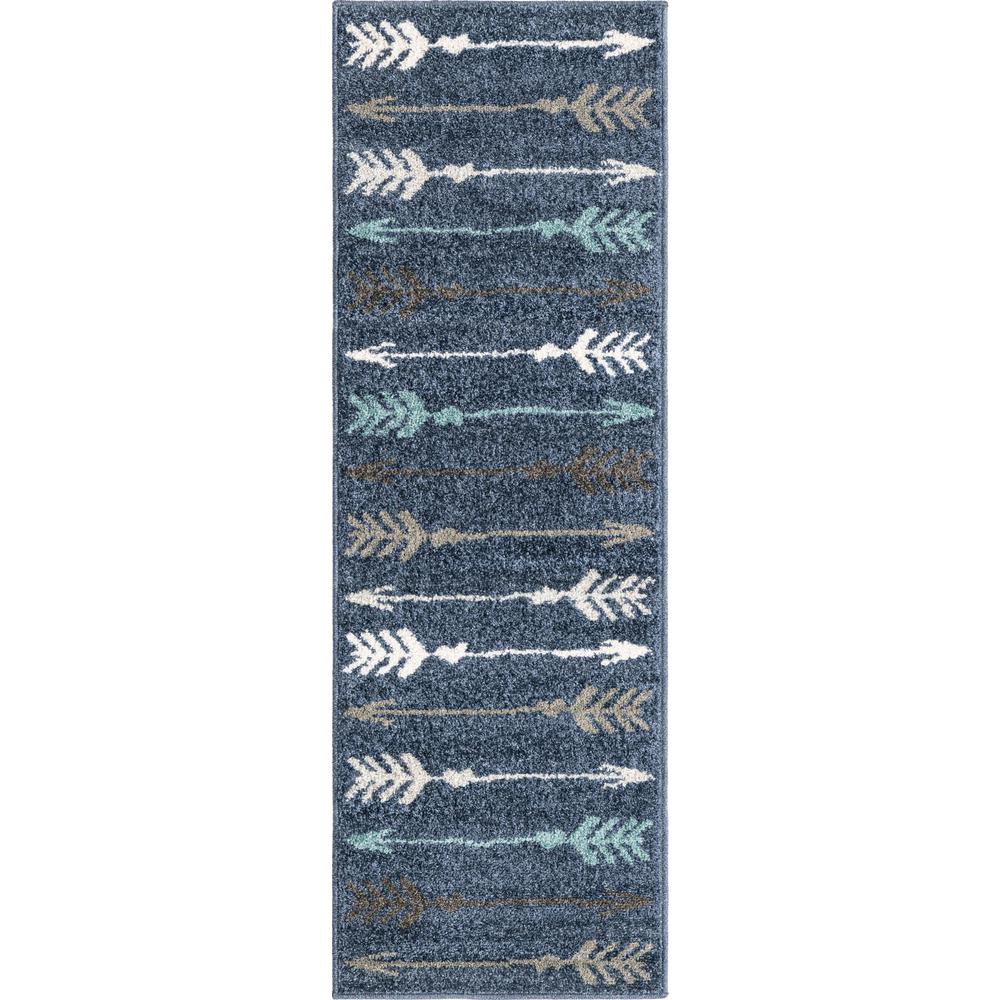 Unique Loom 6 Ft Runner in Blue (3164364). Picture 1