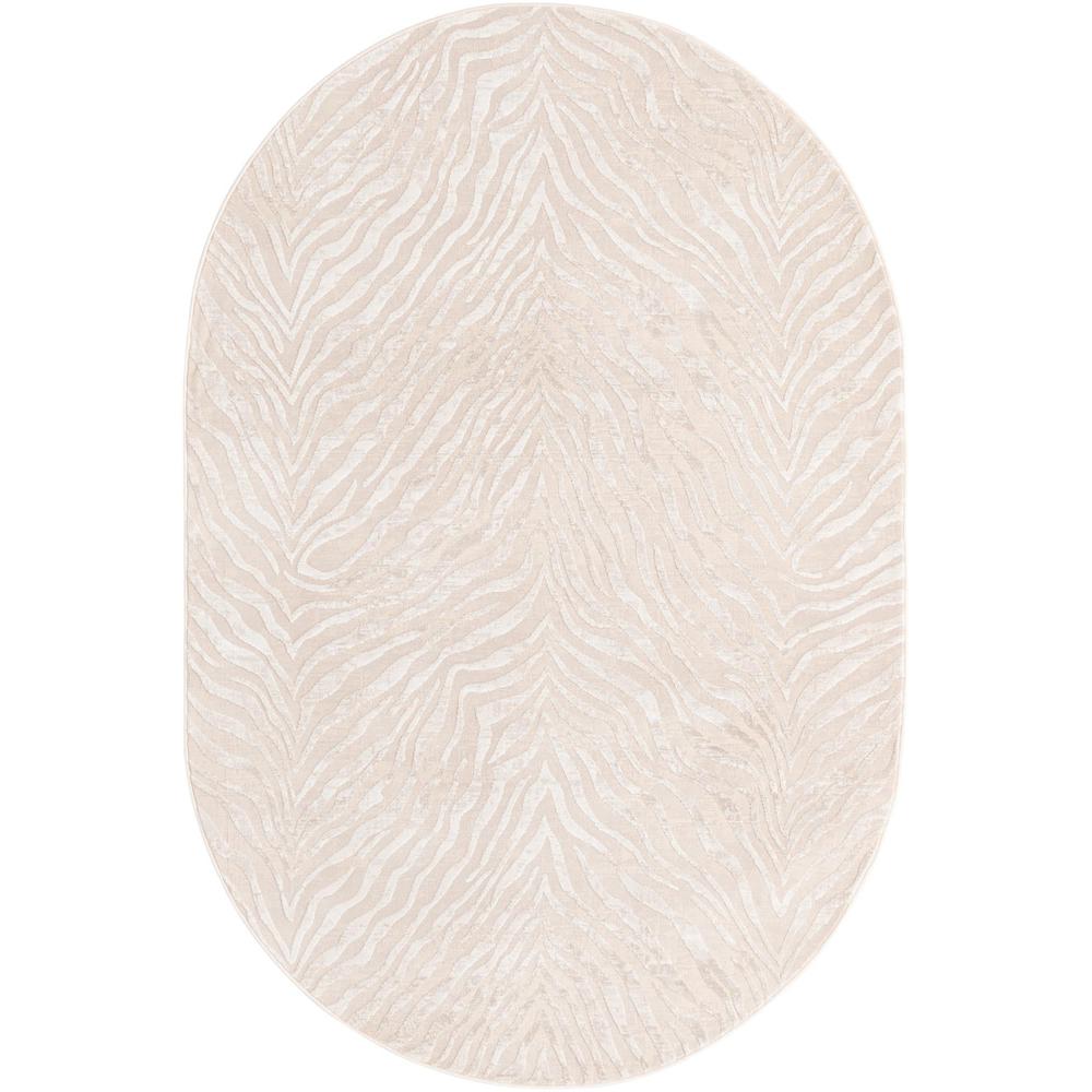 Finsbury Meghan Area Rug 5' 3" x 8' 0", Oval Ivory Beige. Picture 1
