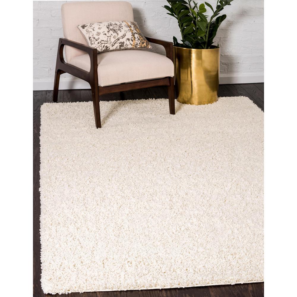 Solid Shag Rug, Ivory (2' 2 x 3' 0). Picture 2