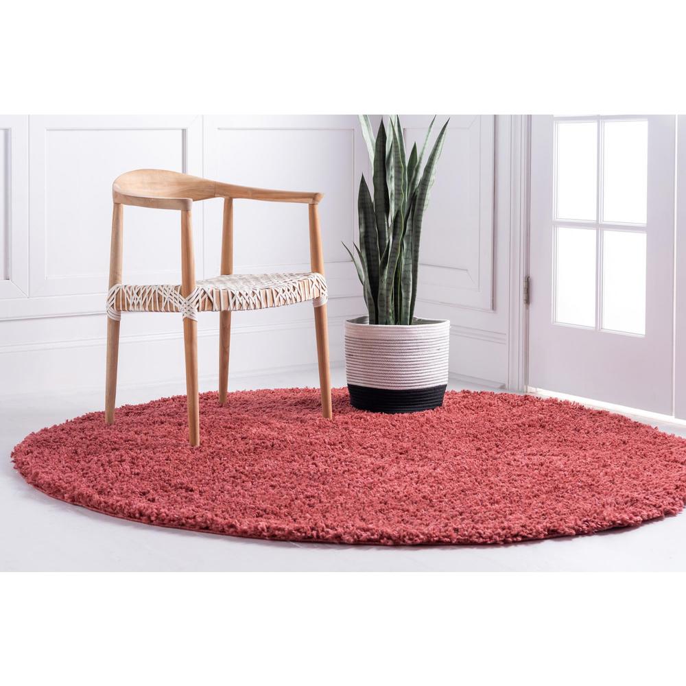 Unique Loom 2 Ft Round Rug in Poppy (3153438). Picture 3